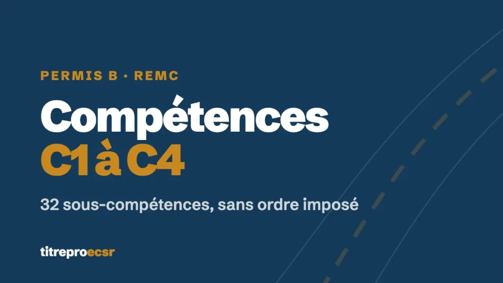 Les compétences C1 à C4 du permis B